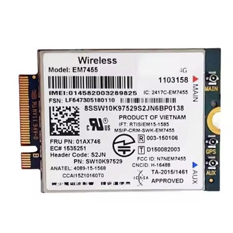 EM7455 4G LTE Module FRU 01AX746 M2 NGFF Card for Lenovo Thinkpad T460 T560 L460 L560 X260 P70 P50 P