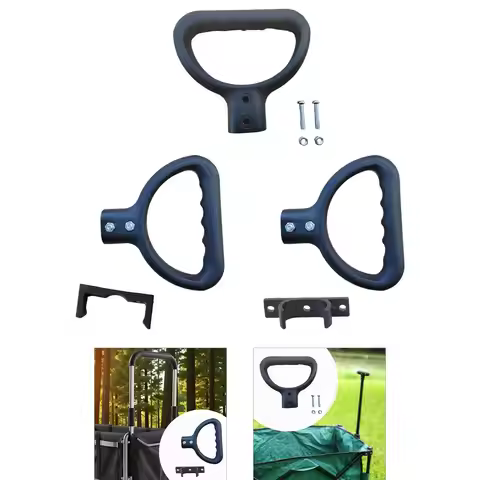 Folding Wagon Push Handle Replace Accessories Practical Trolley Handle Spare Parts for Camping Wagon