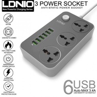 Original LDNIO SC3604 3.4A Power Socket Plug with 3AC + 6USB Charger Adapter