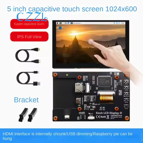Capacitive Touch Display for Raspberry Pi 5/4B 5inch/7inch HDMI High-Definition IPS Screen for Pi Pr