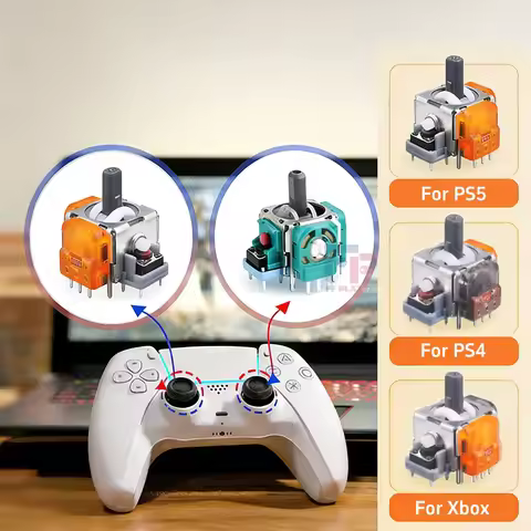 10pcs TMR Solenoid Joysticks for PS4/PS5 Controller 3D Analog Joysticks Thumb Sticks for Xbox Series