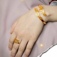 [Free Box] SET BANGLE & CINCIN EMAS INDO COP 916