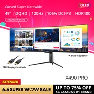 PRISM+ X490 PRO 49" 120Hz Quantum Dot HDR Super Ultrawide WQHD Curved 32:9 [5120 x 1440] Adaptive Sy