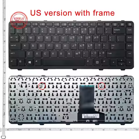 GZEELE New English US Keyboard for HP PROBOOK 430 G1 HSTNN-W01C 727765 711468 keyboard black