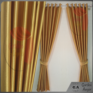 gorden blackout import polos glosy hordeng jendela minimalis mewah pintu kamar warna gold