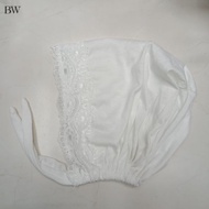 CIPUT PREMIUM/DALAMAN JILBAB CIPUT RENDA TALI/CIPUT MURAH RENDA/CIPUT HIJAB/DALAMAN HIJAB/DALAMAN KE