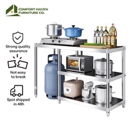 Comfort Haven Furniture Co.Stainless Steel Kitchen Rak Dapur Gas Kitchen Stove Rack Cooking Rack燃气灶架