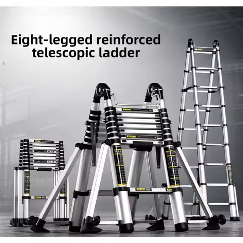 Upgrade multi support aluminum alloy telescopic ladder, multi support aluminum alloy straight ladder