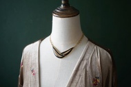 【老飾品/西洋老件】VINTAGE MONET黑金俐落古著項鍊