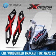 YAMAHA Xmax 300 V2 CNC Windshield Bracket Visor Windscreen Bracket X Design 2Tone