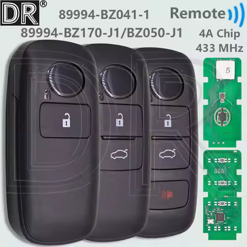 DR 89994-BZ041 -1 89994-BZ170-J1 89994-BZ050-J1 2/3/4 Button 4A 433MHz Car Remote Control Key For To