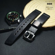 🇭🇰 包郵 ✅ Black 24mm 牛皮錶帶 Panerai Rolex 沛納海手錶 - Rolex Tag Omega IWC Tudor Seiko Moon Swatch 20mm 21mm 