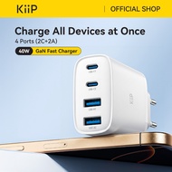 KiiP G40W Charger Adaptor GaN 40W 4-Port PD Fast Charging Laptop Charger
