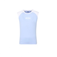 FILA 男抗UV吸濕排汗圓領背心-水藍 1TKZ-1300-SB