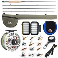 ✐▤❡Maximumcatch 3-8WT Fly Fishing Combo 8'6''/9' Medium-fast Fly Rod Pre-spooled Fly Reel&amp;Fly Line With Cordura Triangle