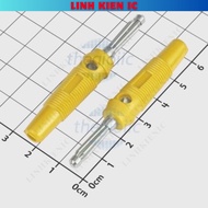 [2 Pieces]- 4mm Male Banana Head 60mm Long Linhkien IC Yellow Wire Connector