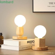 LOMBARD E27 Lamp Base Polygon Wood Lamp Holder Bulb Holder Night Light Bedroom Household Bohemian So
