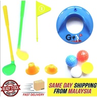 Small Kid's Toy Golf Set - 4 Golf Balls, 2 Types of Clubs, 2 Tee's & Hole, Perfect Golf Game for Chi