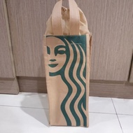 kantong starbucks totebag spoundbag reuseable bag