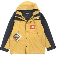 全新未使用 THE NORTH FACE Mountain Light Jacket NP11834，黑色/卡其色，GORE-TEX 面料，帶刺繡 Logo，連帽，拉鍊，登山派克大衣，XL 碼，男款，