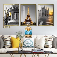 Paris tower mirror painting with Gold frame 50x70cm