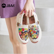 Joy&Mario Cartoon Pictures Canvas Women Shoes