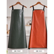 Lengthened Thickened Acid-Alkali-Resistant PVC Super Waterproof Oil-Proof Apron Catering Cafeteria A