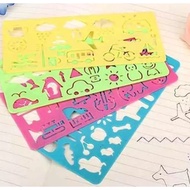 [SG Seller] Stencil Drawing Ruler Kids Children Art and Craft Dog Ship Flower Symbols Christmas Gifts Goodie Bag