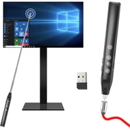 Touchscreen Clicker Provides Telescopic Pointer with Wooden Stylus and Laser Pointer Suitable Touchs
