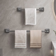 Bathroom Hand Towel Rack Towel Holder Wall Mount No Drill Mount 30/40/50cm Towel Bar Plastic ABS Dou