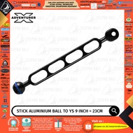 Diving Arm Stick Aluminum Ball to YS 9 inch 23 cm X-Adventurer BM-L09 Camera Underwater
