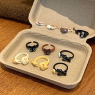 Girls Cute Alloy Cartoons Cat Dog Rings