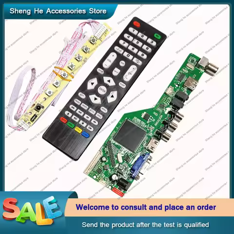 LCD TV drive board RR52C.03A supports DVB-T DVB-T2 Can replace 3663 chip motherboard