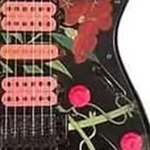 Electric guitar IBan JEM77-FP Steve Vai Signature Black Floral Pattern Basswood body Locking Tremolo
