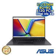 【記憶體升級特仕版】ASUS Vivobook 16 X1605VA-0041K13700H 搖滾黑 (16 WUXGA IPS/Intel i7-13700H/8G+8G DDR4/512G PCIE SSD/WIN 11)