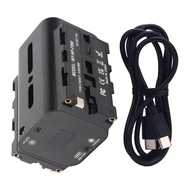 Sprcsg Dummy Battery Power Adapter for NP F970 F550 F770 Double Sided Camera Supply Mount Display an