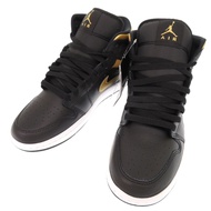 全新未使用 Nike Air Jordan 1 Mid，8 碼，DQ8426-071，黑色和金色皮革高筒運動鞋，1475 美元 [二手]。男款