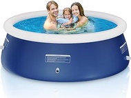 10ft x 30in Round Inflatable Above Ground Swimming Pool Fast Easy to Set Up Blow Up Pool for Summer 