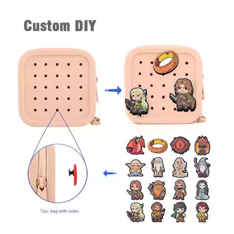 Mixed16pcs Ring Movie Cartoon Shoe Charms DIY Craft Accessories Shoe Jibbitz-Type Charms for Crocs-s