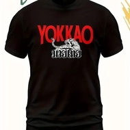 T-Shirt Muay Thai Lelaki Yokkao - Logo & Jenama Rasmi, Rekaan Muay Thai Loo