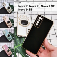 Mobile Case For Huawei Nova 7 Nova 7 SE Nova 7i Nova 9 SE Spaceman Stand Gold Accent I Cover Casing