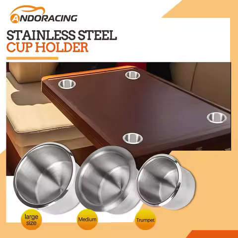 Stainless Steel Marine Boat RV Water Cup / Caravan Drink Bottle Holder Rustproof Universal Car Water