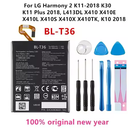 Original BL-T36 3000mAh Battery For LG Harmony 2 K11-2018 K30 K11 Plus 2018, L413DL X410 X410E/L/S/X