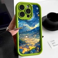 Good case 🔥ส่งจากไทยใน24ชม.🔥เคสไอโฟน11 Starry Night Sunset New Straight Edge Phone case For IPhone 11 14 7Plus XR X 12 13 Pro Max 15PRO MAX 14 7 8 6s 6 Plus XS Max SE 2020 Simple Solid Candy Color Matte Liquid Silicone Phone Case