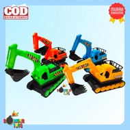 Mainan anak Mobil Keruk konstruksi excavator traktor Pull Back