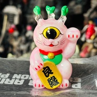 Mosquito Studio Vinyl Figure Pachypodium Gracilius Lucky Cat Cat 象牙貓 塊根植物 招財貓 指頭公仔 粉紅色 招良緣