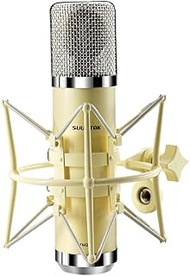 SUUNTOK Tube Condenser Microphone Professional XLR Studio Microphone with 34mm Large Diaphragm, Card