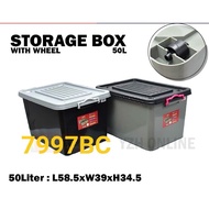 7997 Century Storage Box With Wheel / Bekas Simpanan Dengan Roda 50 litre