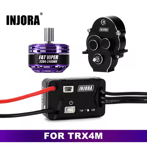 INJORA MBL32 G2 Waterproof Brushless ESC & 2204 Fat Viper Outrunner Motor for 1/18 TRX4M