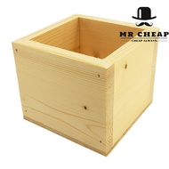 [Decoration] Kotak Kayu Pine/Pine Wood Box Stationary Pine Wood Rack Flower Decoration Vase/Storage 